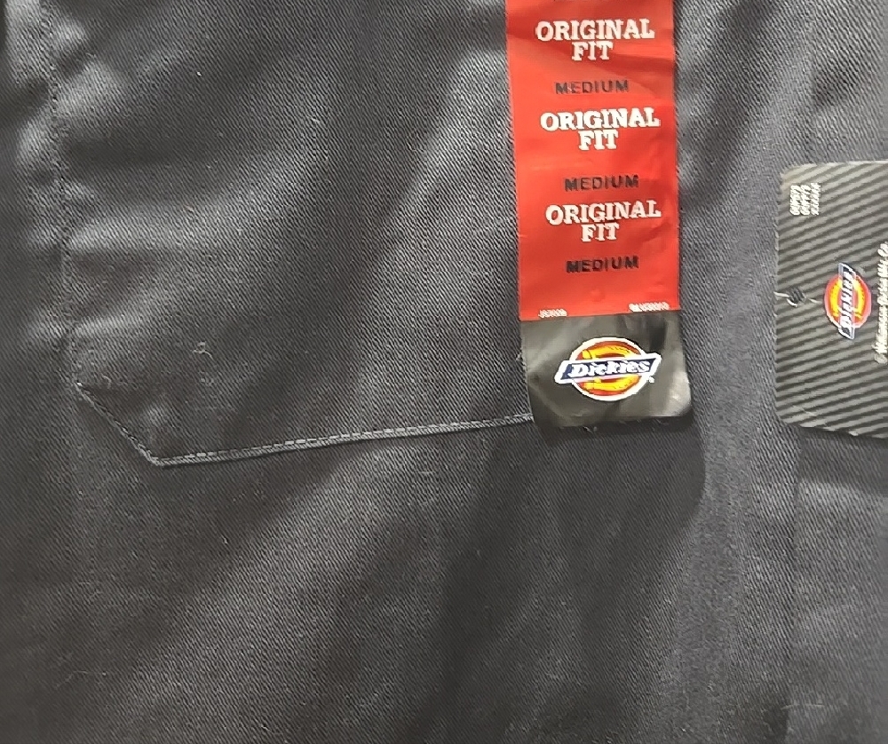 Dickies Men's Charcoal Button Down Shirt - Picture 3 of 4